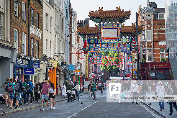 Chinatown in der Wardour Street  London  England  Vereinigtes Königreich  Europa