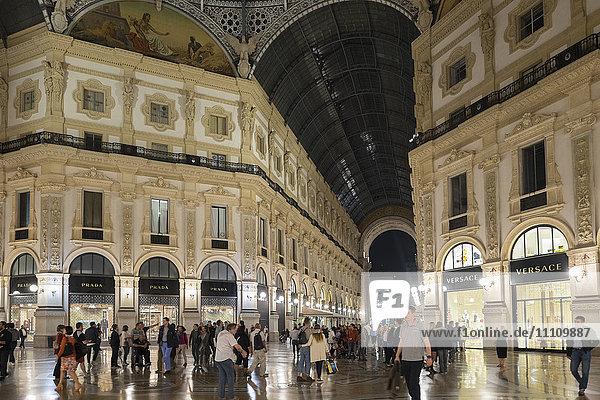 Italy  Milan  The Galleria Vittorio Emanuele II  built by Giuseppe Mengoni between 1865 and 1877