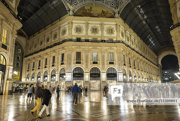 Italy  Milan  The Galleria Vittorio Emanuele II  built by Giuseppe Mengoni between 1865 and 1877
