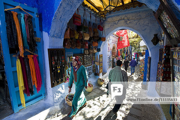 Morocco  Chefchaouen  daily life