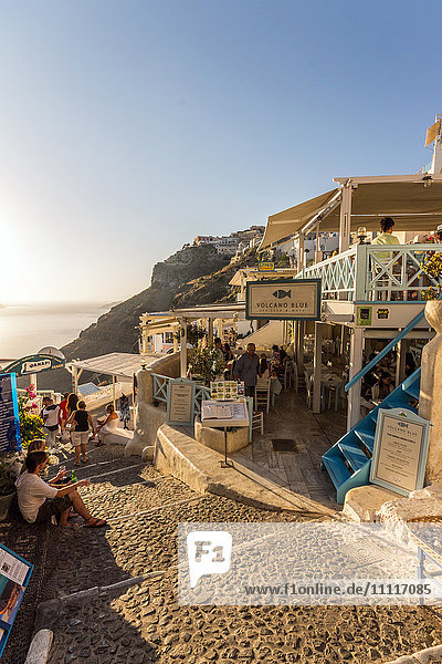 Greece  Cyclades  Santorini island  Fira  the village