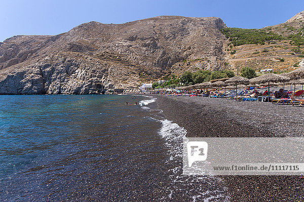 Griechenland  Kykladen  Insel Santorin  Strand Kamari