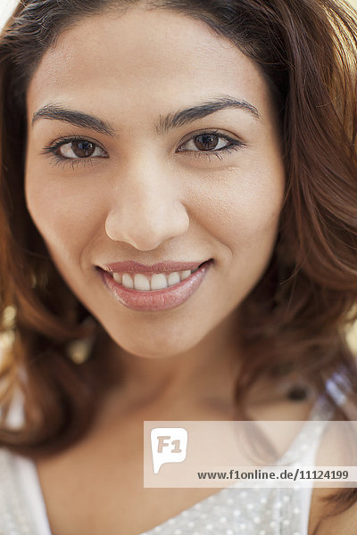 Smiling Hispanic woman