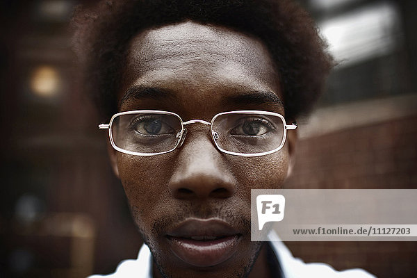 Black man wearing eyeglasses