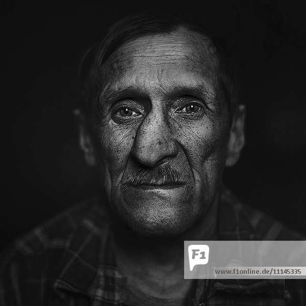 Close up of Senior Caucasian man's face