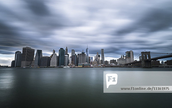 USA  New York City  Skyline  Langzeitbelichtung