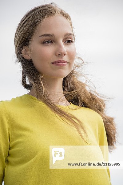 Close-up of a beautiful teenage girl