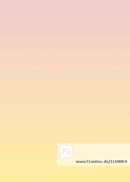Animation von schwebenden Sternen vor gelbem und rosa Hintergrund