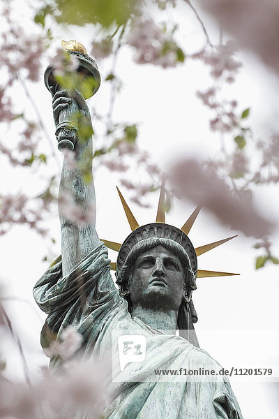 Replikat der Freiheitsstatue gegen den klaren Himmel  Tokio  Japan