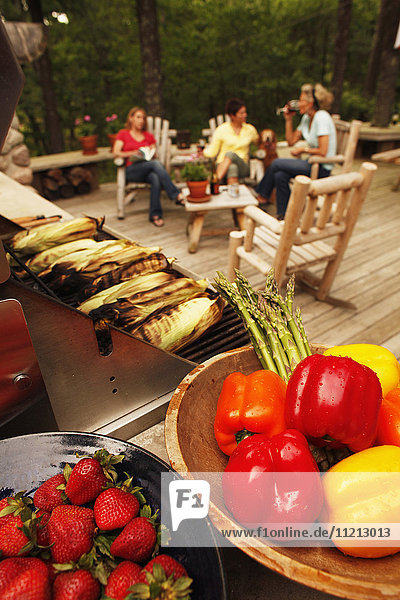 Family Entertaining On Deck