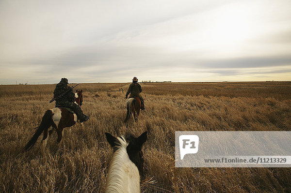 Varmint Hunter Hunting On Horseback