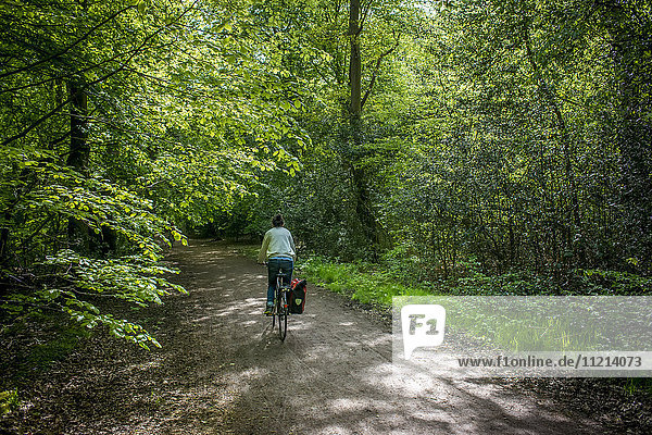 Radfahren im Epping Forest; London  England'.
