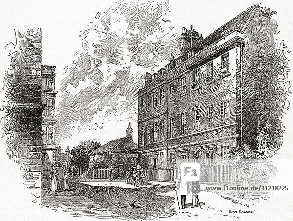 Office of the First Lord of the Treasury  10 Downing Street  London  England in the 19th century. From The Century Edition of Cassell's History of England  published c. 1900