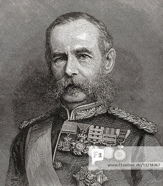 Field Marshal Frederick Sleigh Roberts  1st Earl Roberts  1832 – 1914. British soldier and commander. From The Century Edition of Cassell's History of England  published c. 1900