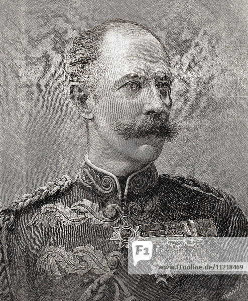 Major-General Sir Herbert Stewart  1843 – 1885. British soldier. From The Century Edition of Cassell's History of England  published c. 1900