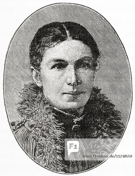 Mary Augusta Ward  née Arnold  1851 – 1920. British novelist who wrote under her married name as Mrs Humphry Ward. From The Century Edition of Cassell's History of England  published c. 1900