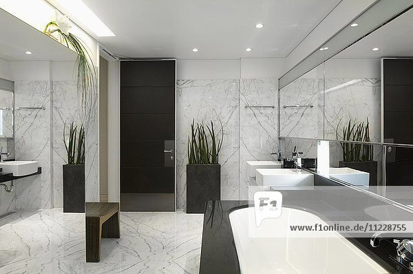 Modern marble bathroom