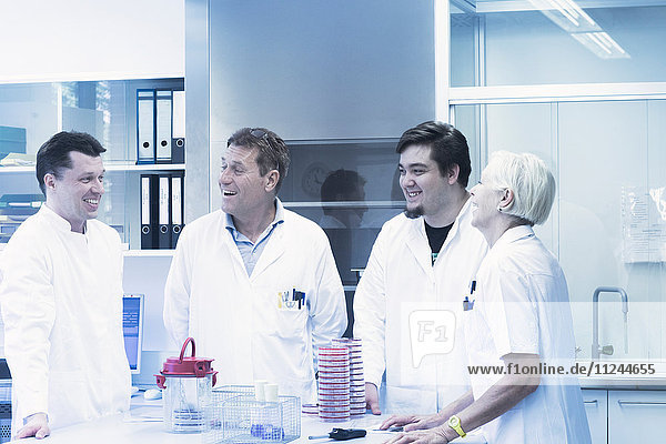 Wissenschaftler lachen im Labor