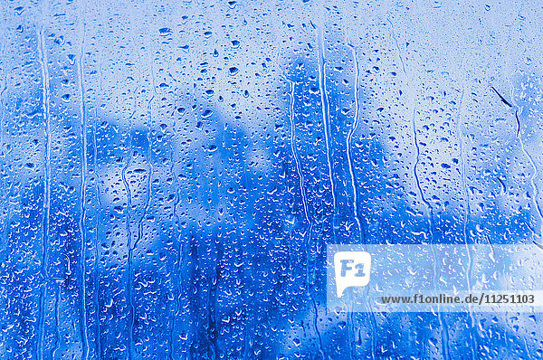 Regentropfen auf einem Fenster