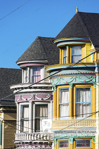North America  USA  America  California  San Francisco. colurful house in Height & Ashbury