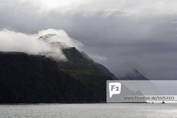 Mount Ballyhoo,  Dutch Harbor,  Amaknak Island,  Aleutian Islands,  Alaska,  United States of America,  North America