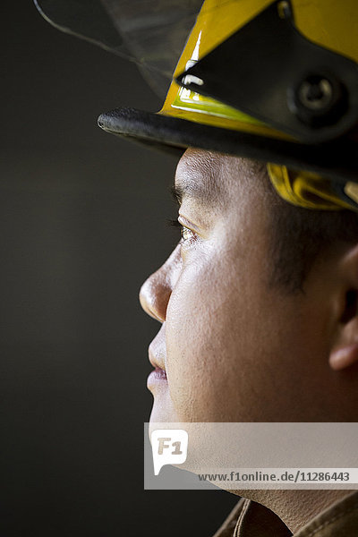 Porträt eines chinesischen Feuerwehrmanns