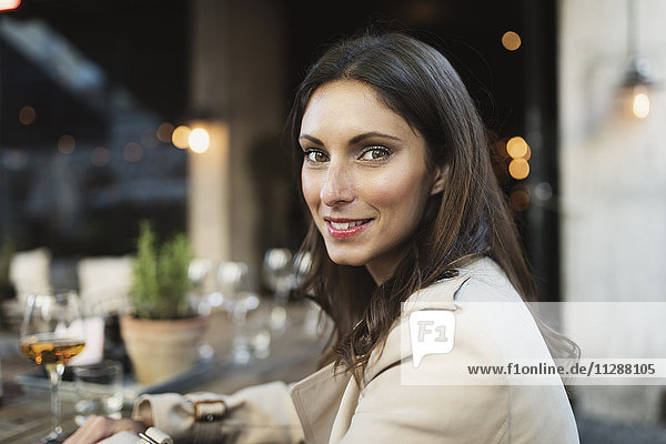 Young woman in restaurant