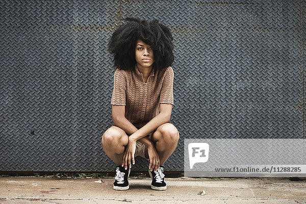 Young woman with afro hair