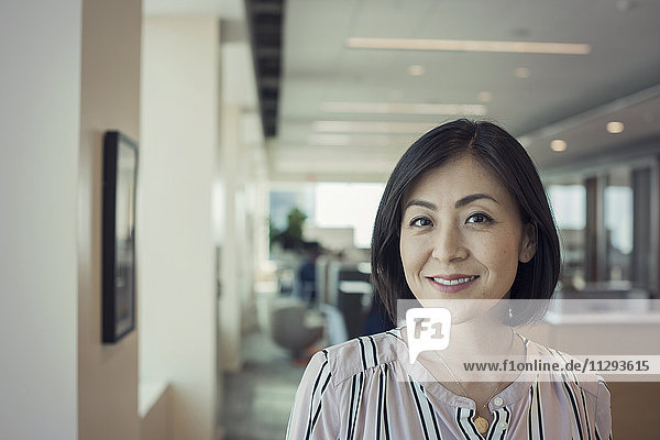 Japanese woman in office  portrait
