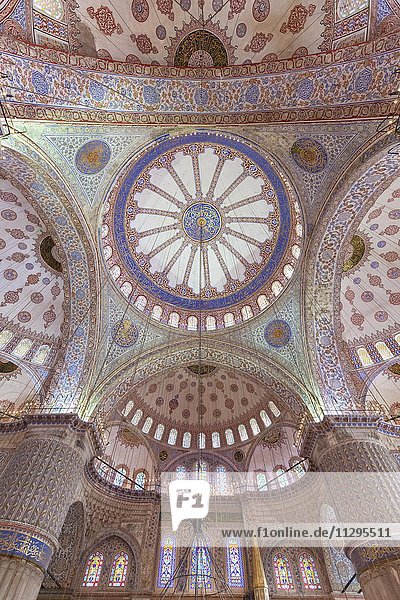 Die Kuppeln der Blauen Moschee  Sultan-Ahmed-Moschee  Istanbul  Türkei  Asien