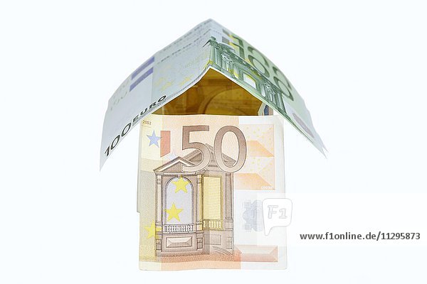 Haus aus Euro-Banknoten