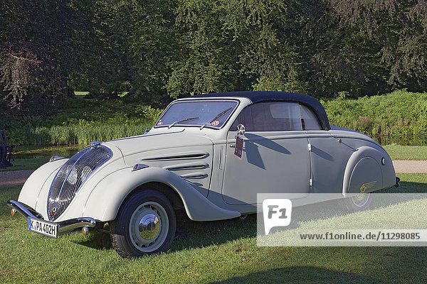 Peugeot 402 Eclipse  Cabriolet from 1940  classic French car  Schloss Dyck Classic Days 2016 Jüchen  Niederrhein  North Rhine-Westphalia  Germany  Europe