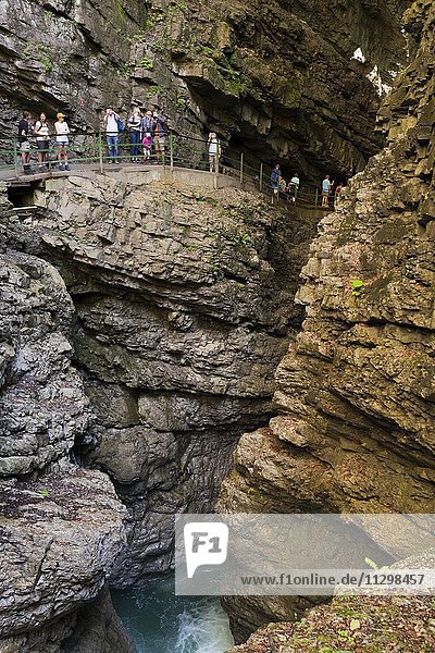 Breitachklamm  gorge  Oberstdorf  Oberallgäu  Allgäu  Swabia  Bavaria  Germany  Europe