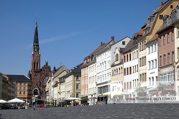 Marktplatz mit Brüderkirche  Altenburg  Thüringen  Deutschland  Europa