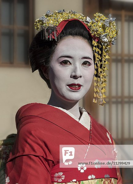 Geisha  Geiko  Porträt  Gion  Kyoto  Japan  Asien