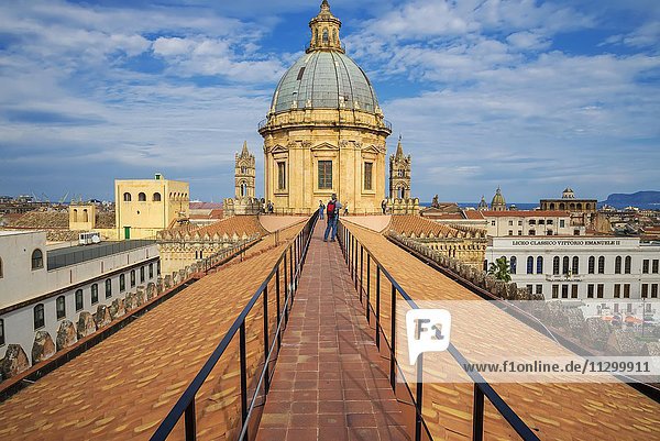 Auf dem Dach der Kathedrale von Palermo  Palermo  Sizilien  Italien  Europa