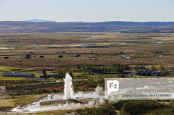 Geyser Strokkur in Iceland.