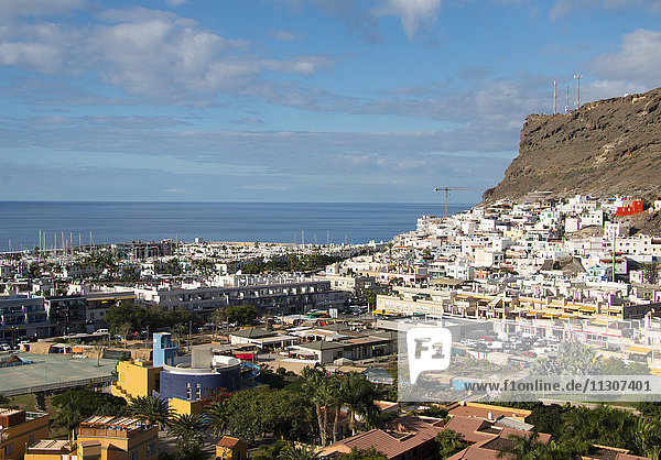 Gran Canaria  Kanarische Inseln  Spanien  Europa  Mogan  Puerto de Mogan  Meer  Dorf  Aussicht