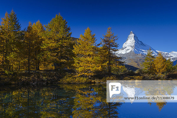 Matterhorn and Grindjisee  Valais  Switzerland