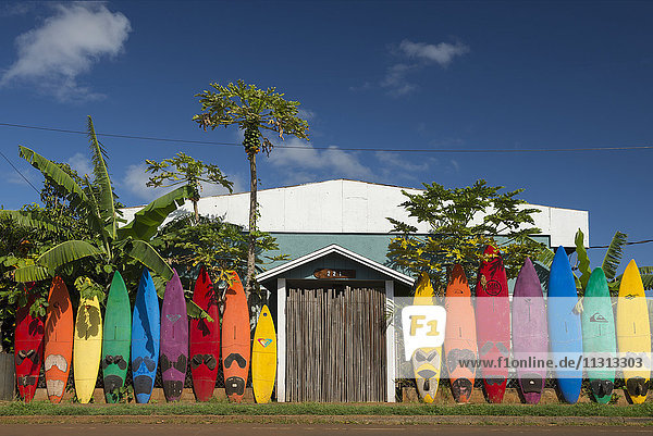 USA  Vereinigte Staaten  Amerika  Hawaii  Maui  Paia  Surfbretter  Haus