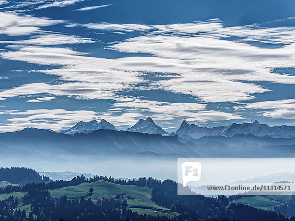 Blow-dry over  Bernese Alps
