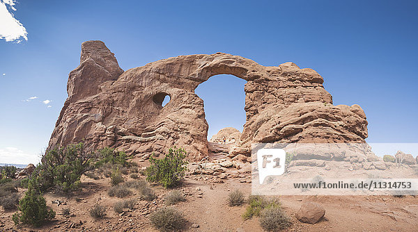 USA  Utah  Arches Nationalpark  Doppelbogen-Wanderweg
