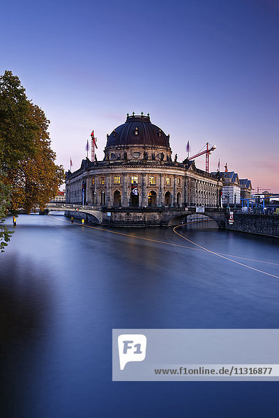Germany Berlin Bode Museum at twilight