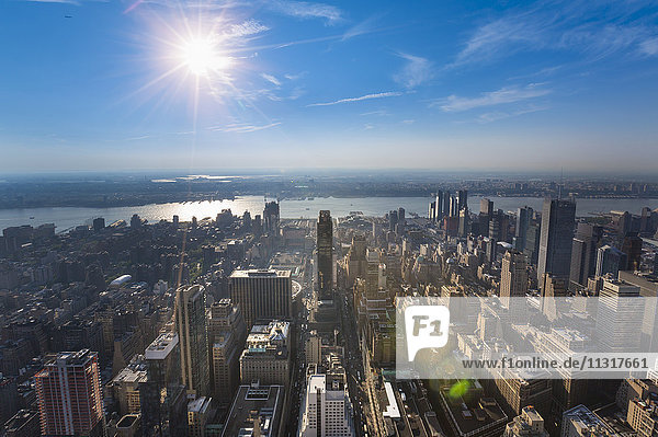 USA  New York City  Blick von oben auf Midtown Manhattan