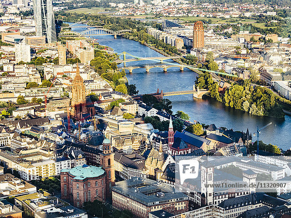 Deutschland  Frankfurt  Blick von oben auf die Stadt