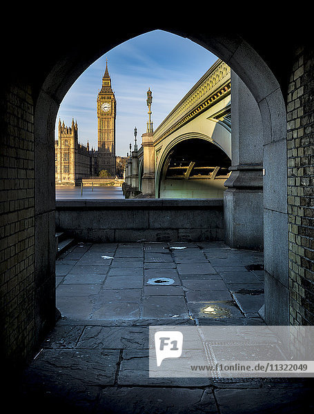 Großbritannien  London  Themse mit Westminster Bridge und Big Ben
