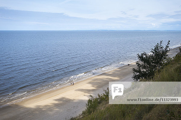 Germany  Usedom  Bansin  beach and sea seen from above