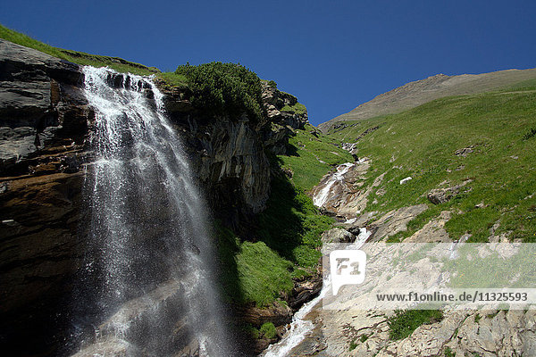 Waterfall at the Grossglockner in the High Tauern National Park
