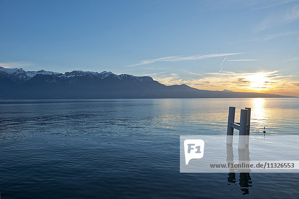 Lake Geneva at sunset