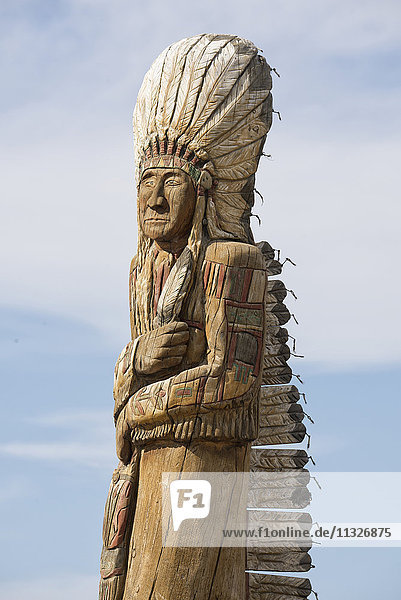 indianische Skulptur in Montana